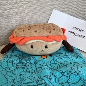 Jellycat Amuseables Bagel Plush Toy NWT Authentic With Dust Bag A2BAGEL